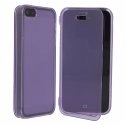 FLIPGELIP5VIOLET - Etui Gel rabat transparent et tactile pour iPhone 5s coloris violet