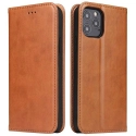 FOLIO-13MINIMARRON - Etui folio iPhone 13 Mini rabat latéral marron avec logements cartes