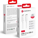 FORCELL-C339 - Câble USB-C vers USB-C Charge rapide 2 mètres de FORCELL coloris blanc