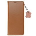FORCELL-CUIRIP12MARRON - Etui portefeuille en cuir marron avec rabat latéral iPhone 12 Pro Max