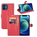 FPALHENA-IP14PROROUGE - Etui type portefeuille iPhone 14 PRO rouge avec rabat latéral fonction stand