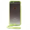 IPC647CLEARWLGRN - Coque Puro transparente contour vert pour iPhone 6s avec lanière poignet 
