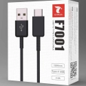 LTP-F7001USBCNOIR - Câble USB-C charge et synchro 1,2 mètres coloris noir F7001 de LT-Plus