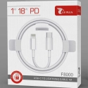 LTP-F8000-USBCLIGHTNING - Câble iPhone / iPad USB-C vers Lightning de LTPLUS 1 mètre / Charge rapide PD 3A