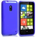 MINIGELBLEULUM620 - Coque Housse minigel bleu glossy Lumia 620 Nokia
