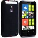 MINIGELNOIRUM620 - Coque Housse minigel noir glossy Lumia 620 Nokia