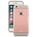 MOSHI-IGLAZEARMOURIP655ROSE - Coque Moshi iGlaze Armour iPhone 6s Plus aluminium rose avec entourage gel