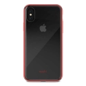 MOSHI-VITROIPXROUGE - Coque iPhone Xs Moshi Vitros dos transparent et contour rouge