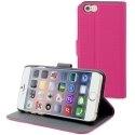 MUSNS0049-IP6ROSE - Etui Wallet Folio Fonction Stand rose iPhone 6 4.7 pouces MUSNS0049