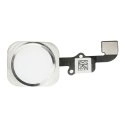 NAPPEHOMEIP6SILVER - Nappe bouton Home blanc et silver pour réparation pour iPhone 6 iPhone 6 Plus
