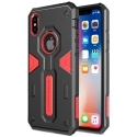 NILLKDEFENDIPXROUGE - Coque iPhone X Nillkin Defender ultra robuste noir et rouge