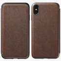 NOMAD-FOLRUGGEDXSMAXMARR - Etui iPhone XS Max Folio Rugged en cuir marron de Nomad
