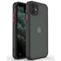 PEACH-IP12NOIR - Coque souple iPhone 12 Peach-Garden de Goospery coloris noir
