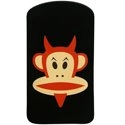 PFNUV2BL - Housse Paul Frank en nubuck noir avec tete de singe diable 