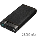 PURIDEA-X02 - PowerBank Puridea-X02 batterie 26.000 mAh aspect cuir noir