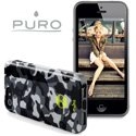PURO_IPC5ARMYNOIR - Coque Army iPhone 5 Puro Army Camouflage Noir