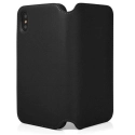 QDOS-MILANOXRNOIR - Etui folio en cuir véritable iPhone XR noir de QDOS