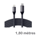 SATECHI-TCL18M - Câble 1,8m ultra robuste de Satechi priseUSB-C vers Lightning pour iPhone /iPad