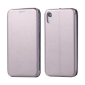 SHELL-IPXRGRIS - Etui iPhone-XR gris fin avec rabat latéral aimant invisible et coque souple