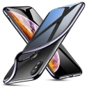 SOFTBRUSH-IPXSMAXNOIR - Coque souple iPhone XS Max contour noir dos transparent