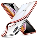SOFTBRUSH-IPXSMAXROUGE - Coque souple iPhone XS Max contour rouge dos transparent