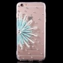 SOFTCRYSFLOWERIP6BLEU - Coque souple avec cristaux Fleur bleue pour iPhone 6s