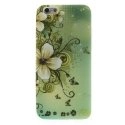 SOFTY28IP647 - Coque soupel en Gel flexible motif fleurs vertes pour iPhone 6 4,7 pouces