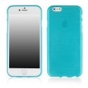 SOFTYMETALIP647BLUE - Coque souple en gel effet métallisé pour iPhone 6 de 4,7 pouces coloris bleu