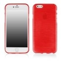 SOFTYMETALIP647RED - Coque souple en gel effet métallisé pour iPhone 6 de 4,7 pouces coloris rouge