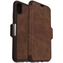 STRADA-IPXSMARRON - Etui folio iPhone XS Otterbox gamme Strada coloris cuir marron