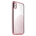 SULADA-BRUSHIPXROSE - Coque souple iPhone X/Xs en gel TPU transparent et rose doré