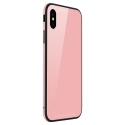 SULADAGLASS-IPXRROSE - Coque antichoc Sulada iPhone XR avec dos en verre trempé rose