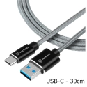 TACT-ROPE-USBAC-30CM - Câble USB-A vers USB-C Ultra robuste en kevlar 30 cm