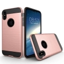 TOUGHARMOR-IPXROSEGOLD - Coque renforcée iPhone hybride antichoc coloris noir et rose gold