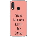 TPU0A20EGENIALEROSE - Coque souple pour Samsung Galaxy A20e avec impression Motifs Chiante mais Géniale rose