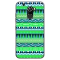 TPU0ALTICES70AZTEQUEBLEUVER - Coque souple pour Altice S70 avec impression Motifs aztèque bleu et vert