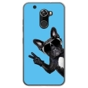 TPU0ALTICES70CHIENVBLEU - Coque souple pour Altice S70 avec impression Motifs chien à lunettes sur fond bleu