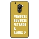 TPU0ALTICES70FUMEUSEOR - Coque souple pour Altice S70 avec impression Motifs fumeuse et alors or