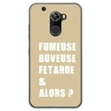 TPU0ALTICES70FUMEUSETAUPE - Coque souple pour Altice S70 avec impression Motifs fumeuse et alors taupe