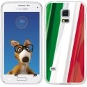 TPU0GALS5DRAPITALIE - Coque Souple en gel transparente pour Galaxy S5 avec impression Motifs drapeau de l'Italie