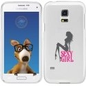 TPU0GALS5SEXYGIRL - Coque Souple en gel transparente pour Galaxy S5 avec impression Motifs Sexy Girl