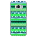 TPU0GALS8AZTEQUEBLEUVER - Coque souple pour Samsung Galaxy S8 avec impression Motifs aztèque bleu et vert