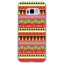 TPU0GALS8AZTEQUEJAUROU - Coque souple pour Samsung Galaxy S8 avec impression Motifs aztèque jaune et rouge