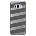 TPU0GALS8BANDESGRISES - Coque souple pour Samsung Galaxy S8 avec impression Motifs bandes grises
