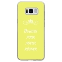 TPU0GALS8BOUDERJAUNE - Coque souple pour Samsung Galaxy S8 avec impression Motifs Bouder pour mieux Régner jaune