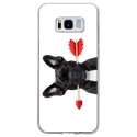TPU0GALS8DOGVALENTIN - Coque souple pour Samsung Galaxy S8 avec impression Motifs bulldog valentin
