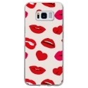 TPU0GALS8LIPS - Coque souple pour Samsung Galaxy S8 avec impression Motifs lèvres et coeurs rouges