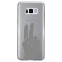 TPU0GALS8MAINPEACE - Coque souple pour Samsung Galaxy S8 avec impression Motifs main Peace and Love