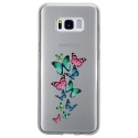 TPU0GALS8PAPILLONS - Coque souple pour Samsung Galaxy S8 avec impression Motifs papillons colorés