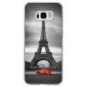 TPU0GALS8PARIS2CV - Coque souple pour Samsung Galaxy S8 avec impression Motifs Paris et 2CV rouge